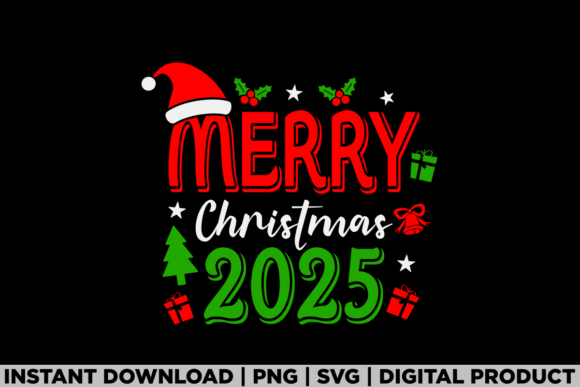 Merry Christmas 2025 Holiday Family Tee Graphics