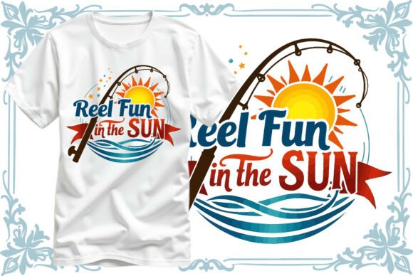 Summer Fishing T-Shirt Design Graphics